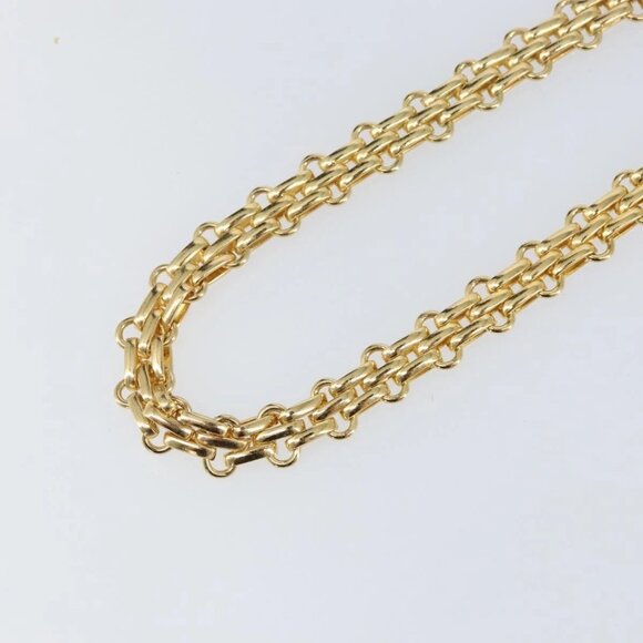 Authentic Christian Dior Metal Gold Necklace bst264-112825 - Picture 7 of 8